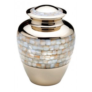 Brass Urn (Gold and Mother of Pearl) - Made with Love...